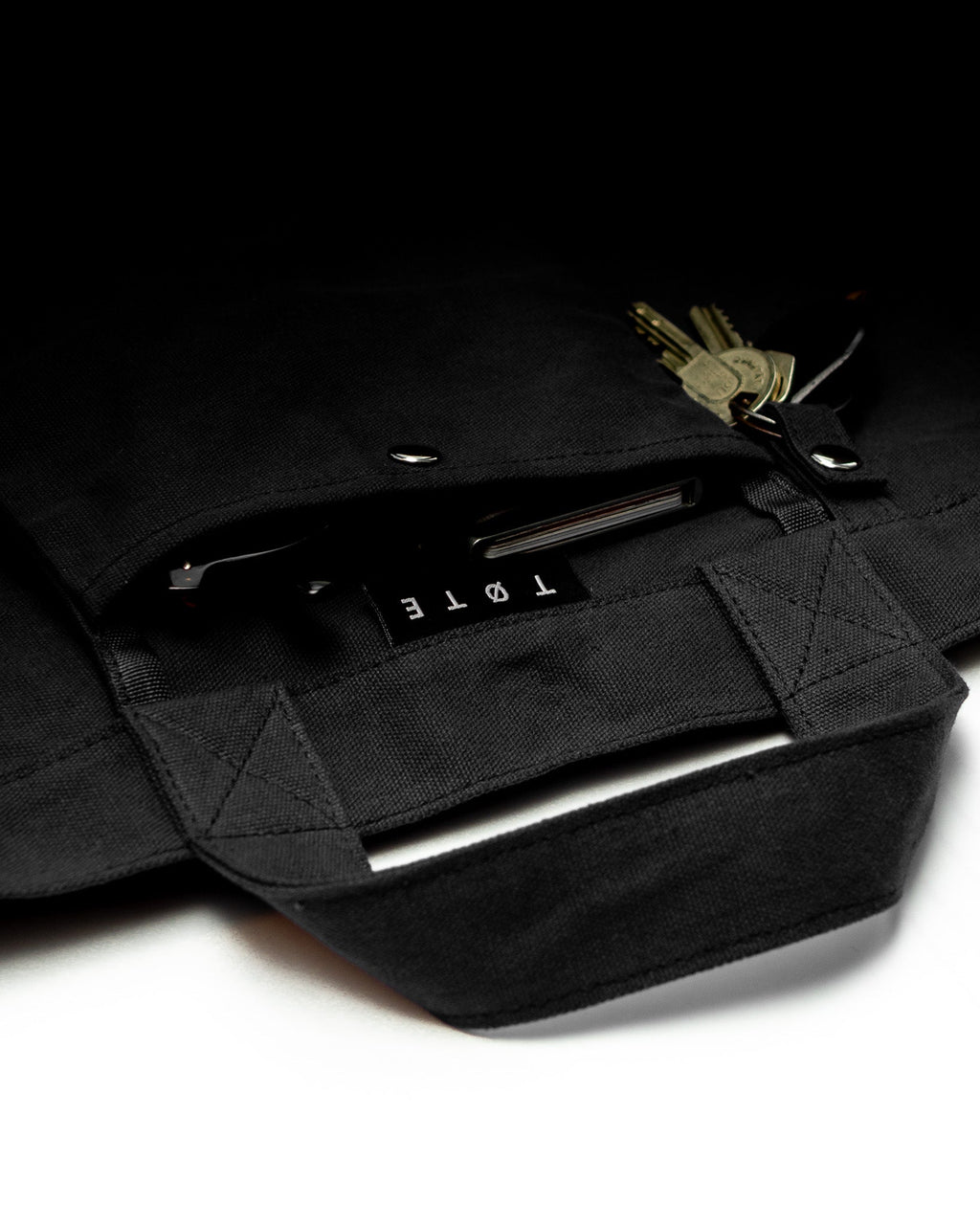 Black TØTE Bag | Stitched