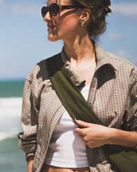 Wide-Strap TØTE Bag | Khaki Green