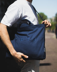 Navy Blue TØTE Bag | Stitched